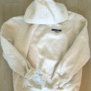 White Fox Grey & Navy Hooded Sweatshirt